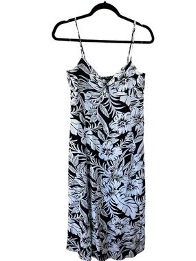 Papermoon Black & White Floral Slip Maxi Dress